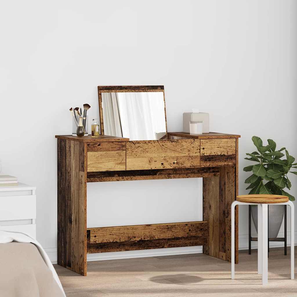 Kozmetički stol s ladicama Staro drvo 100 x 45 x 76 cm