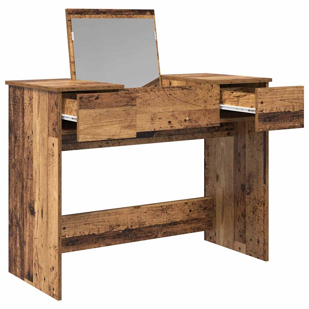 Kozmetički stol s ladicama Staro drvo 100 x 45 x 76 cm