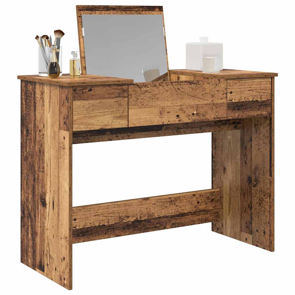 Kozmetički stol s ladicama Staro drvo 100 x 45 x 76 cm