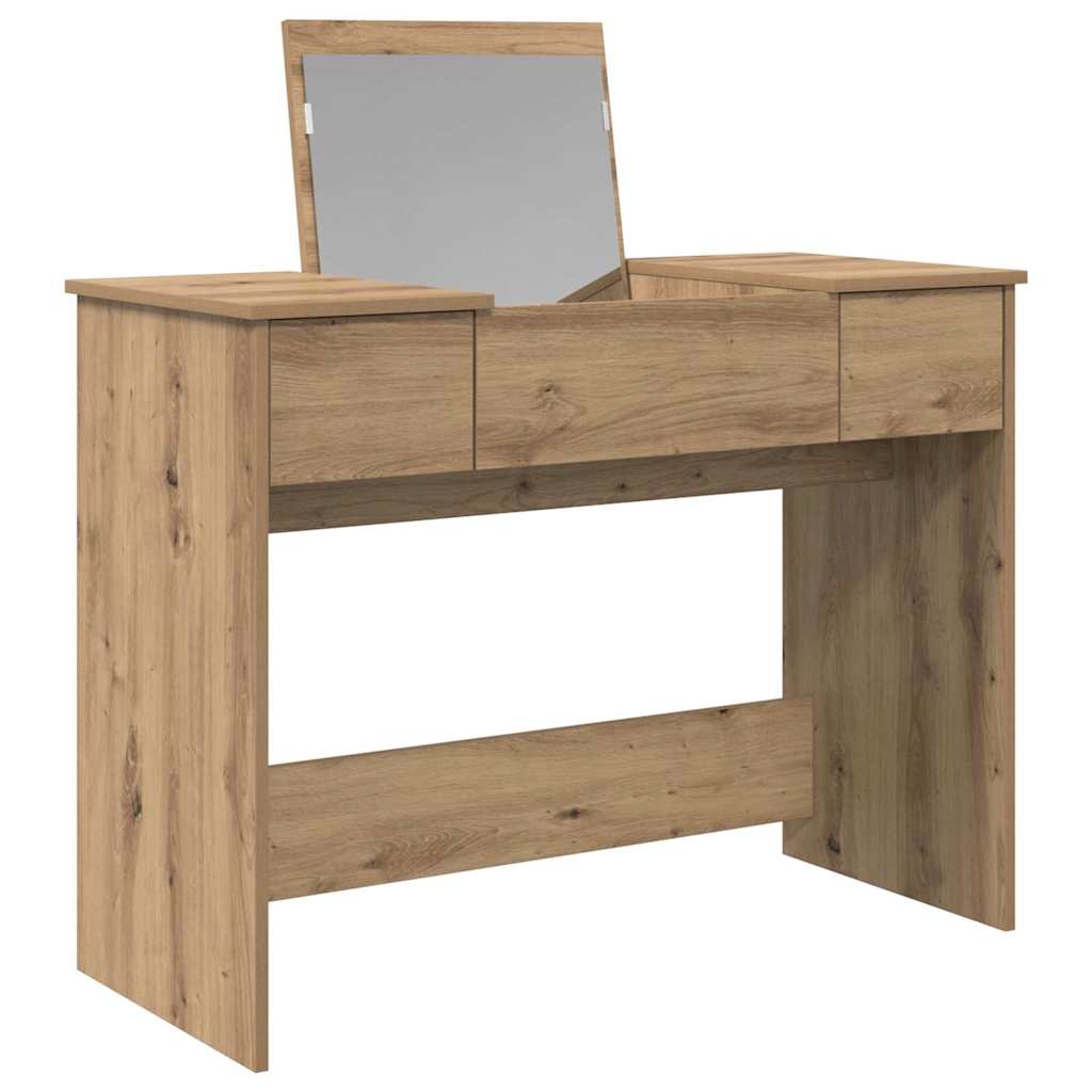 Kozmetički stol s ladicama Umjetnički hrast 100 x 45 x 76 cm