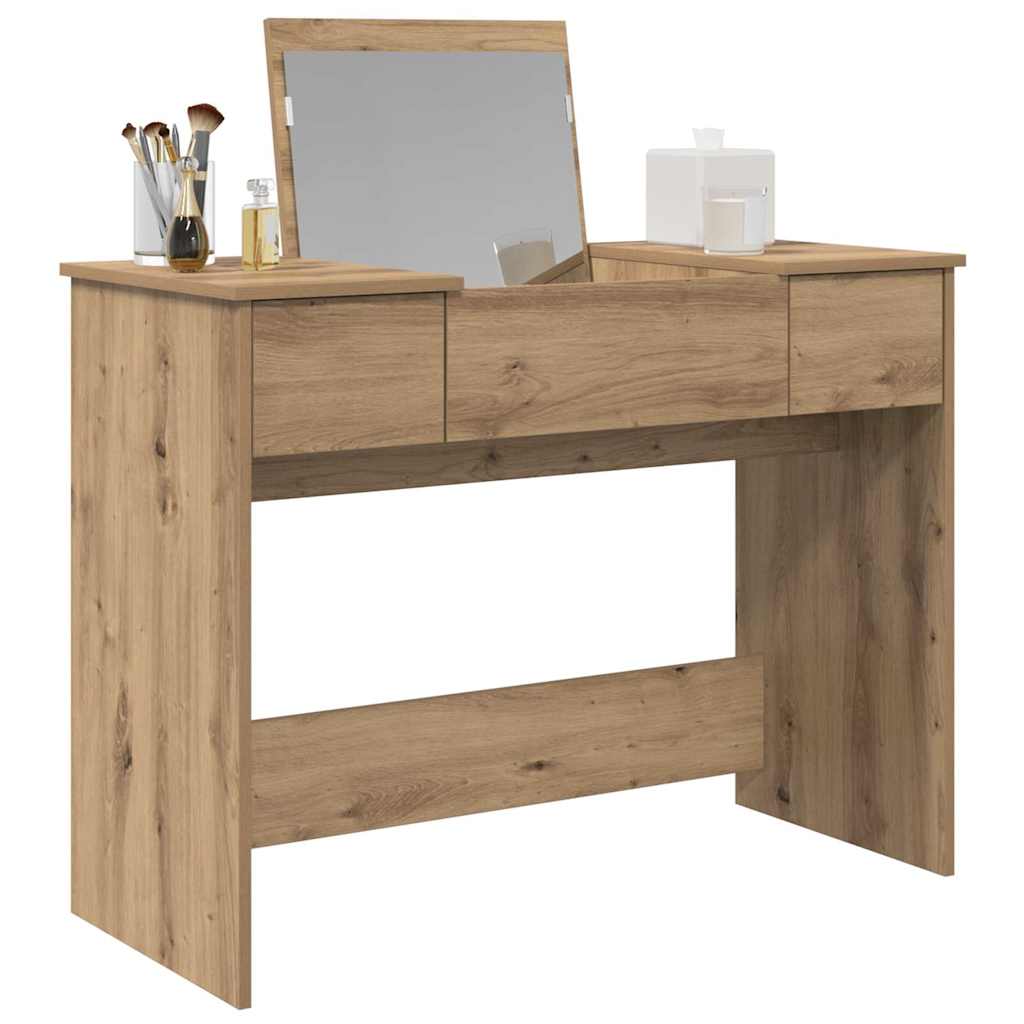 Kozmetički stol s ladicama Umjetnički hrast 100 x 45 x 76 cm