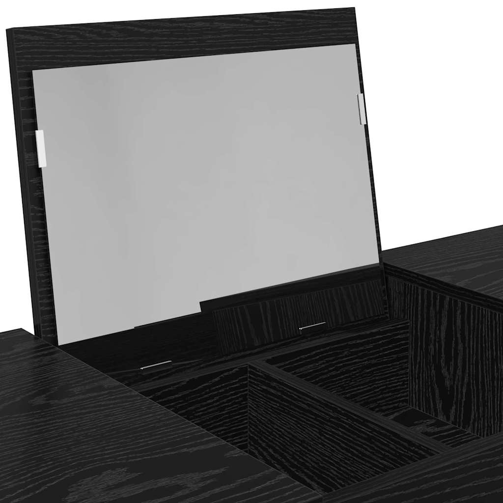 Kozmetički stol s ladicama Crni hrast 100 x 45 x 76 cm