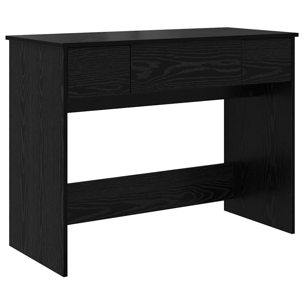 Kozmetički stol s ladicama Crni hrast 100 x 45 x 76 cm