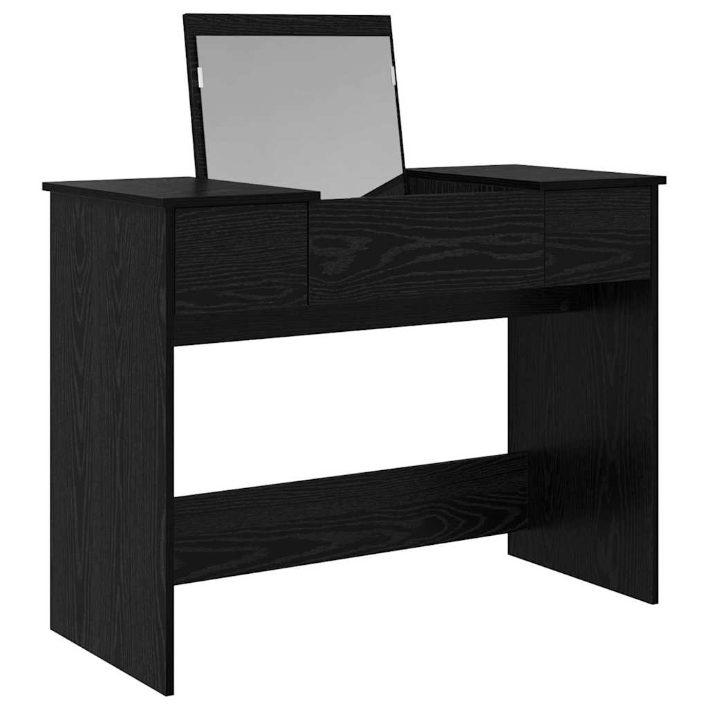 Kozmetički stol s ladicama Crni hrast 100 x 45 x 76 cm