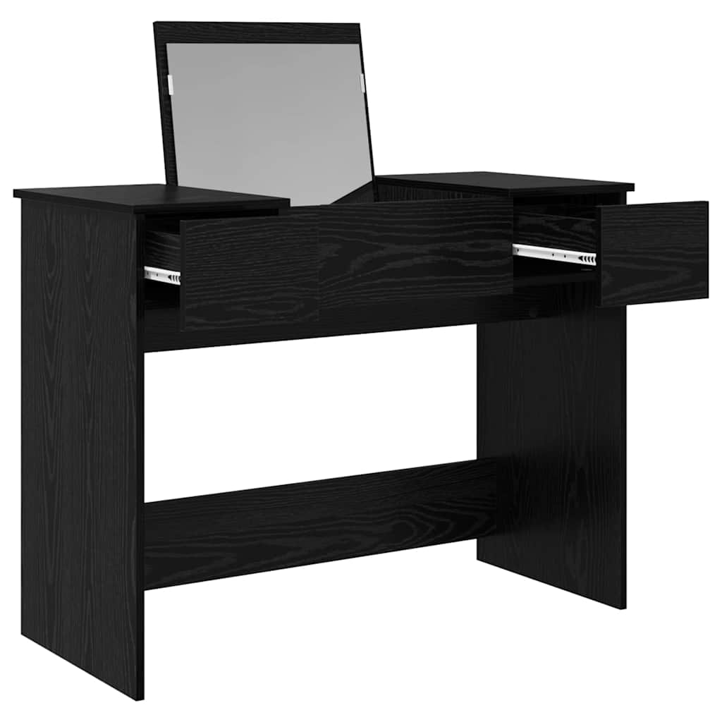 Kozmetički stol s ladicama Crni hrast 100 x 45 x 76 cm
