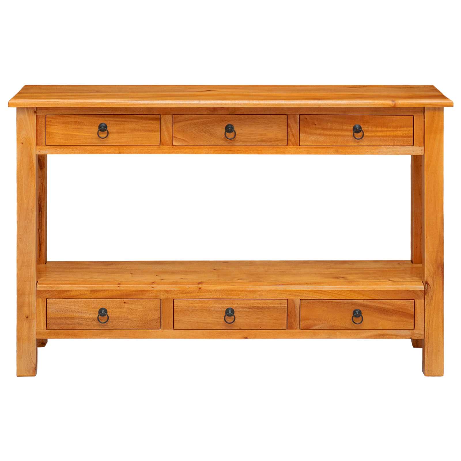 Konzolna stolica s ladicama Prirodna 115 x 32 x 76 cm