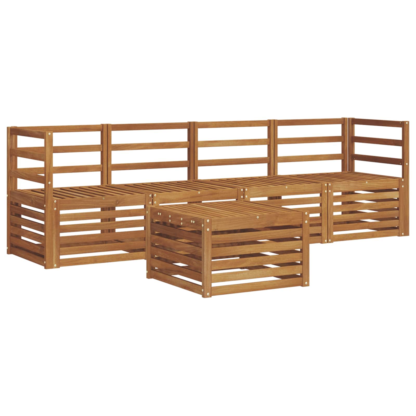 Setovi sofa 5 pcs Prirodna Čvrsto drvo akacije