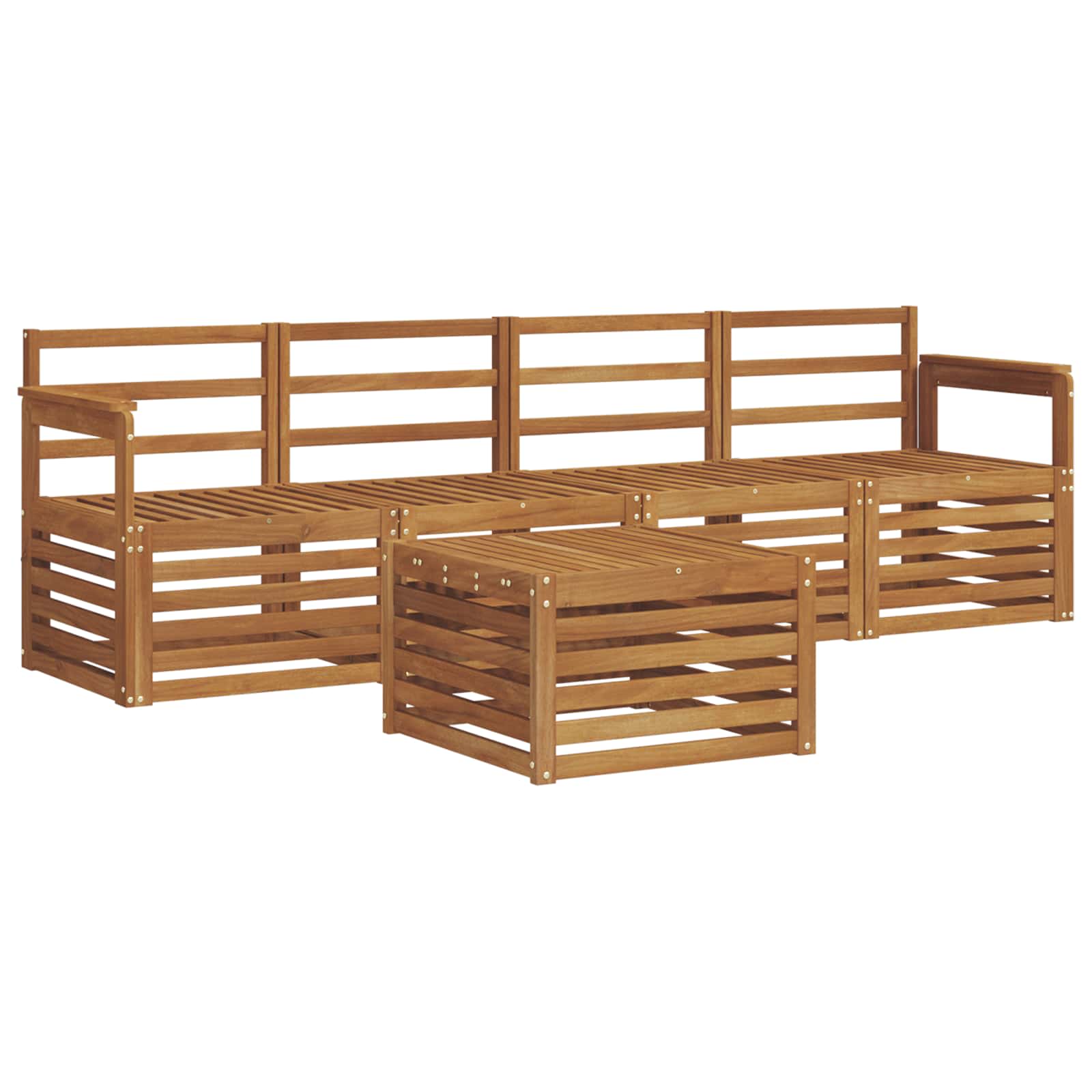 Setovi sofa 5 pcs Prirodna Čvrsto drvo akacije