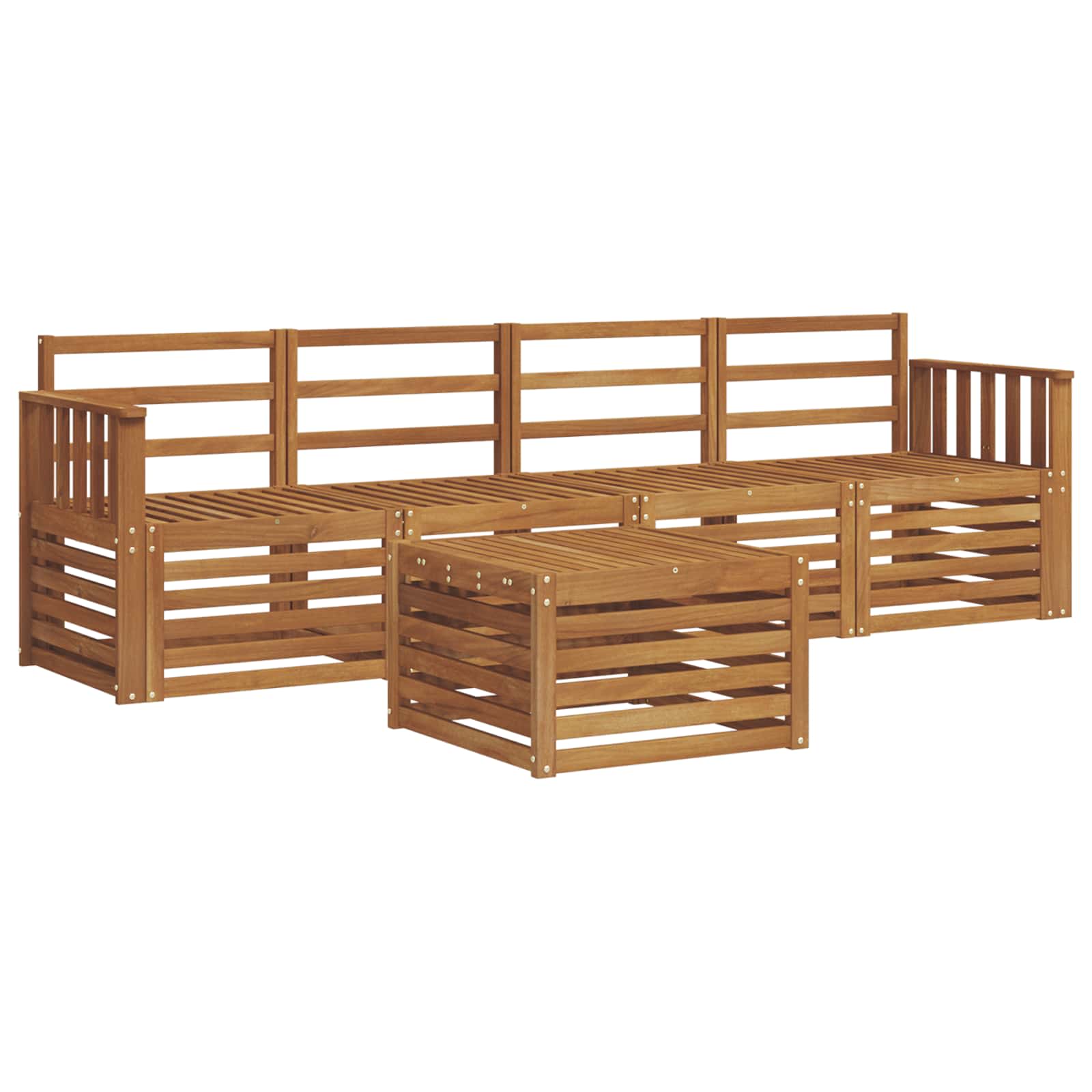 Setovi sofa 5 pcs Prirodna Čvrsto drvo akacije