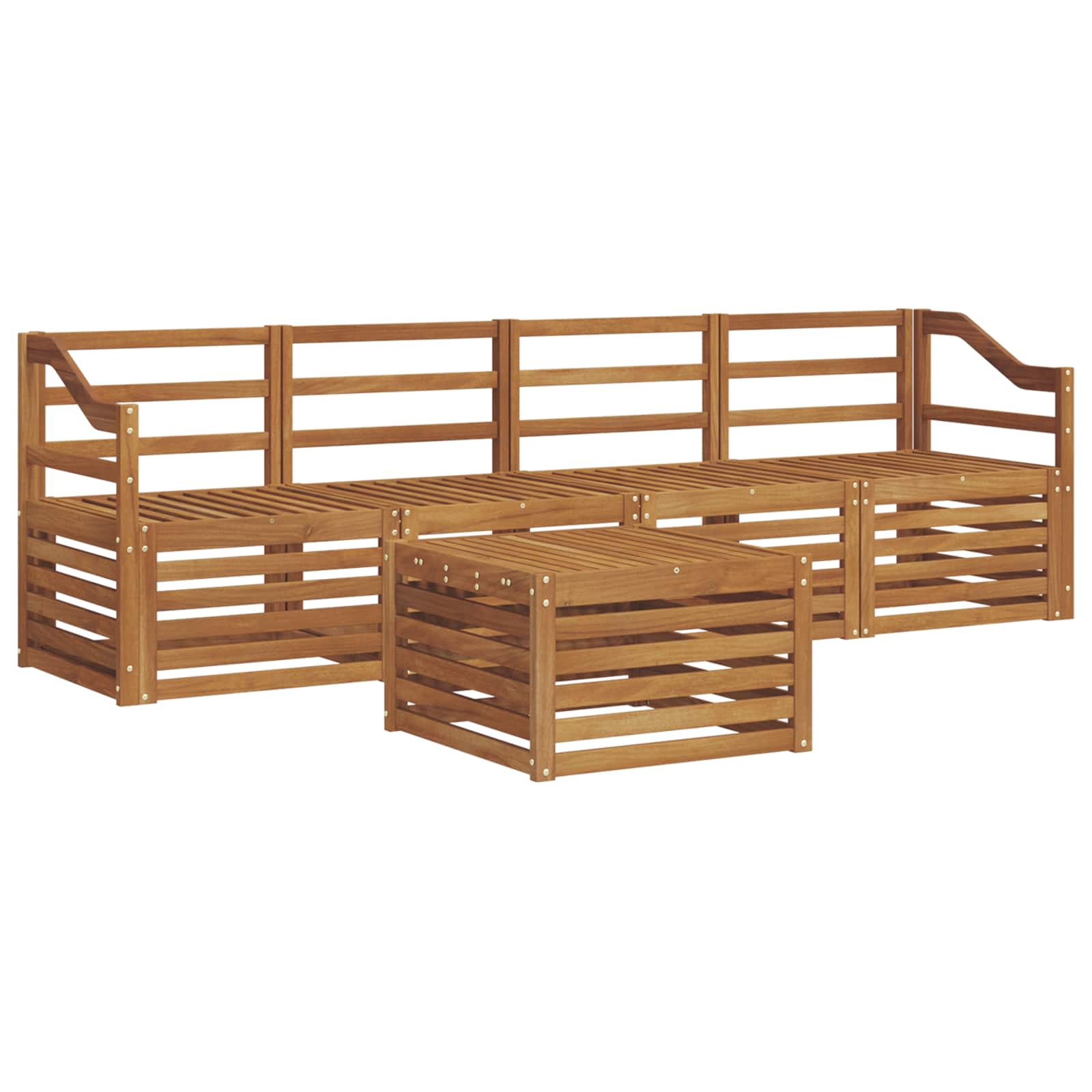 Setovi sofa 5 pcs Prirodna Čvrsto drvo akacije