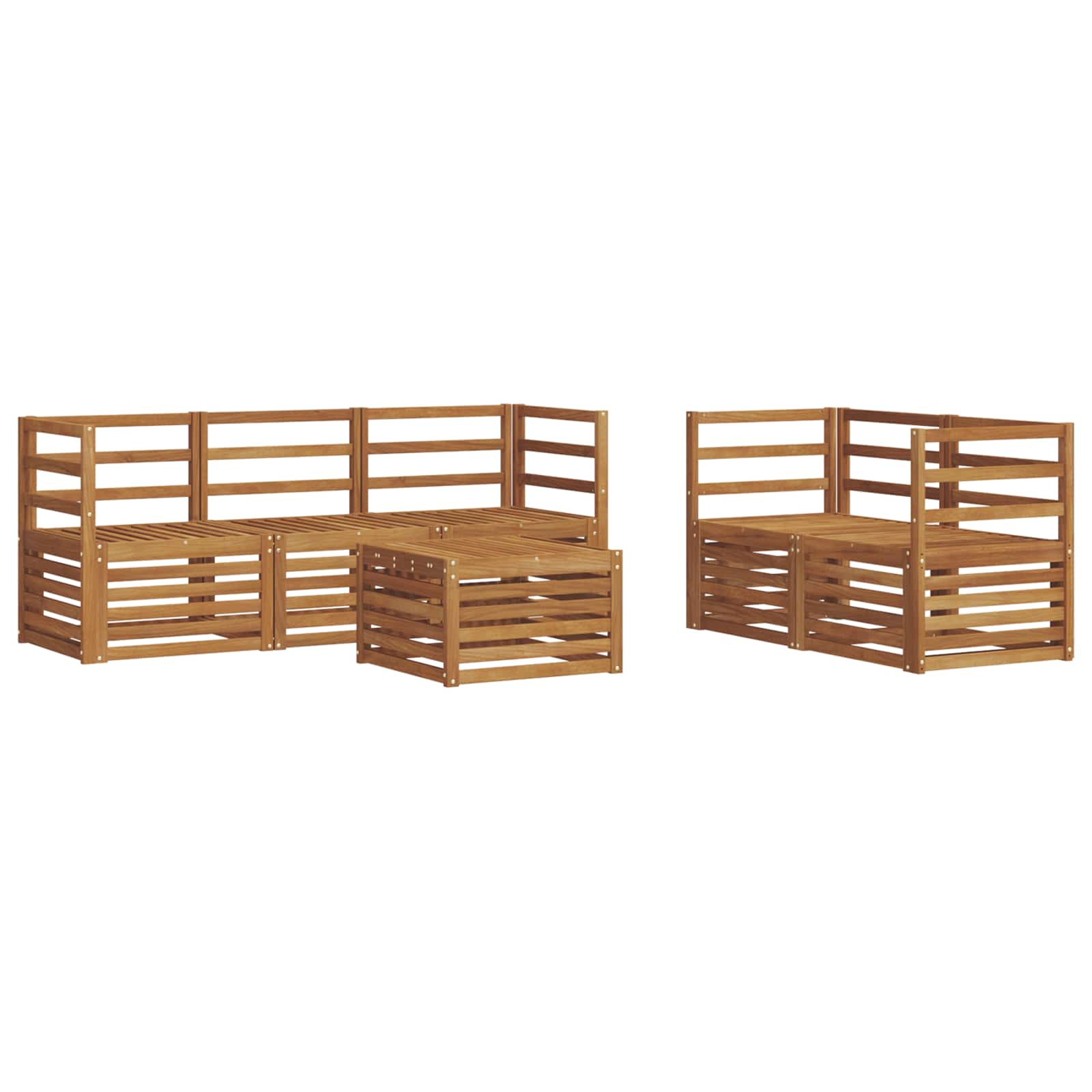 Setovi sofa Čvrsto drvo akacije