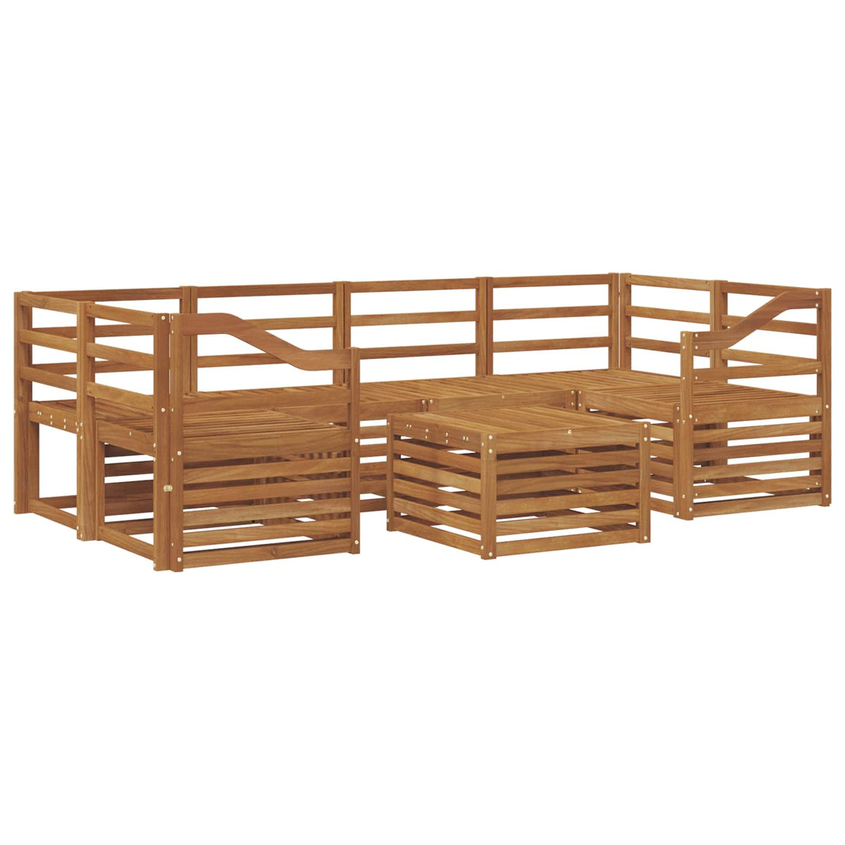 Set vanjskih sofa 7 kom. Prirodna Čvrsto drvo akacije