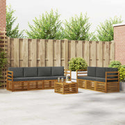 Setovi sofa 8 pcs Prirodna i antracit Čvrsto drvo akacije
