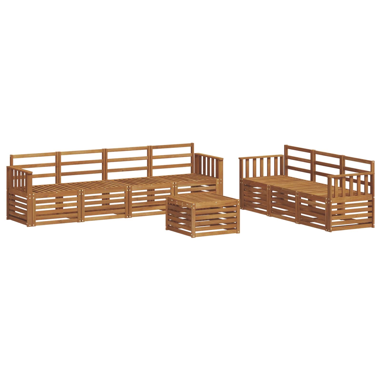 Setovi sofa 8 pcs Prirodna Čvrsto drvo akacije