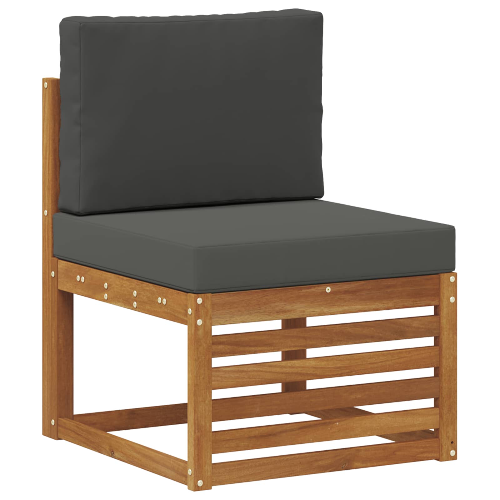 Setovi sofa 8 pcs Prirodna i antracit Čvrsto drvo akacije
