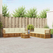 Set vanjskih sofa 9 kom. Prirodna i krem