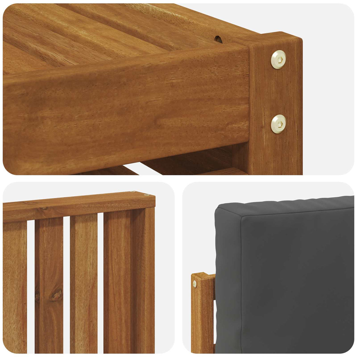 Set vanjskih sofa 9 kom. Prirodna i antracit
