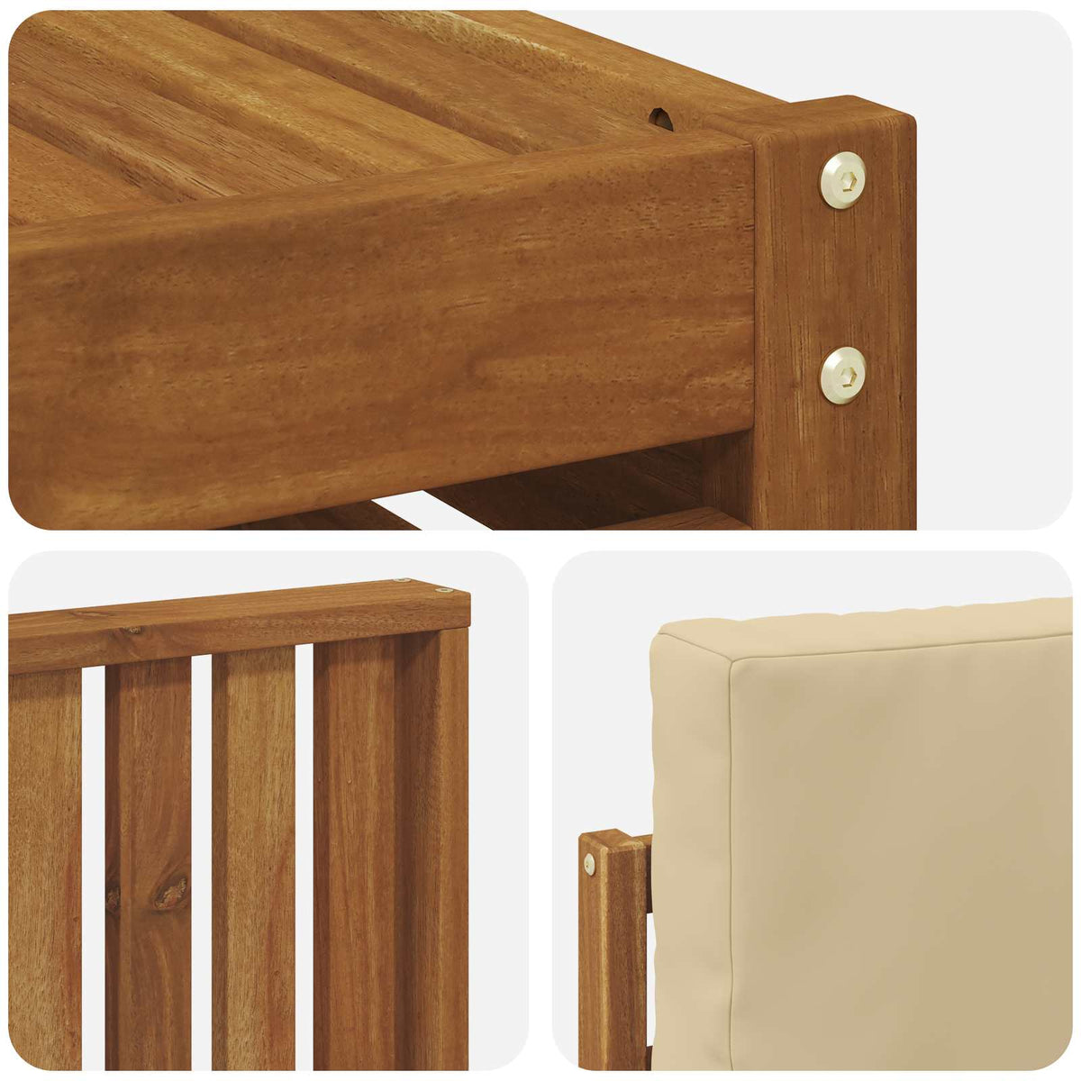 Set vanjskih sofa 9 kom. Prirodna i bež