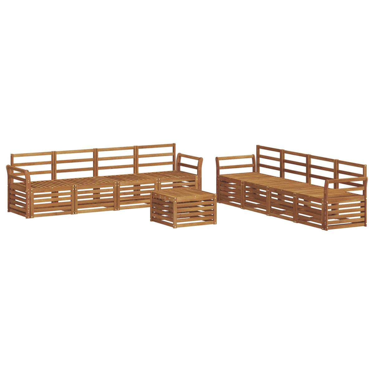 Set vanjskih sofa 9 kom. Prirodna