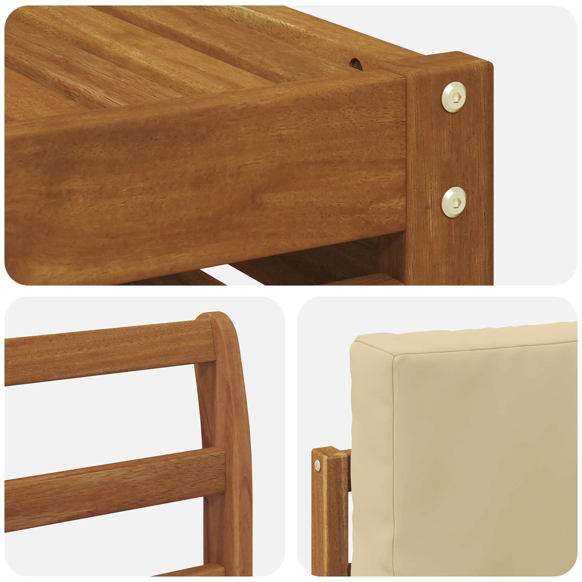 Set vanjskih sofa 9 kom. Prirodna i bež