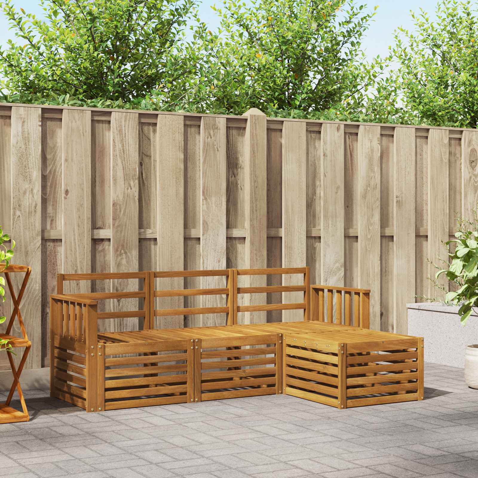 Set vanjskih sofa 4 pcs Prirodna