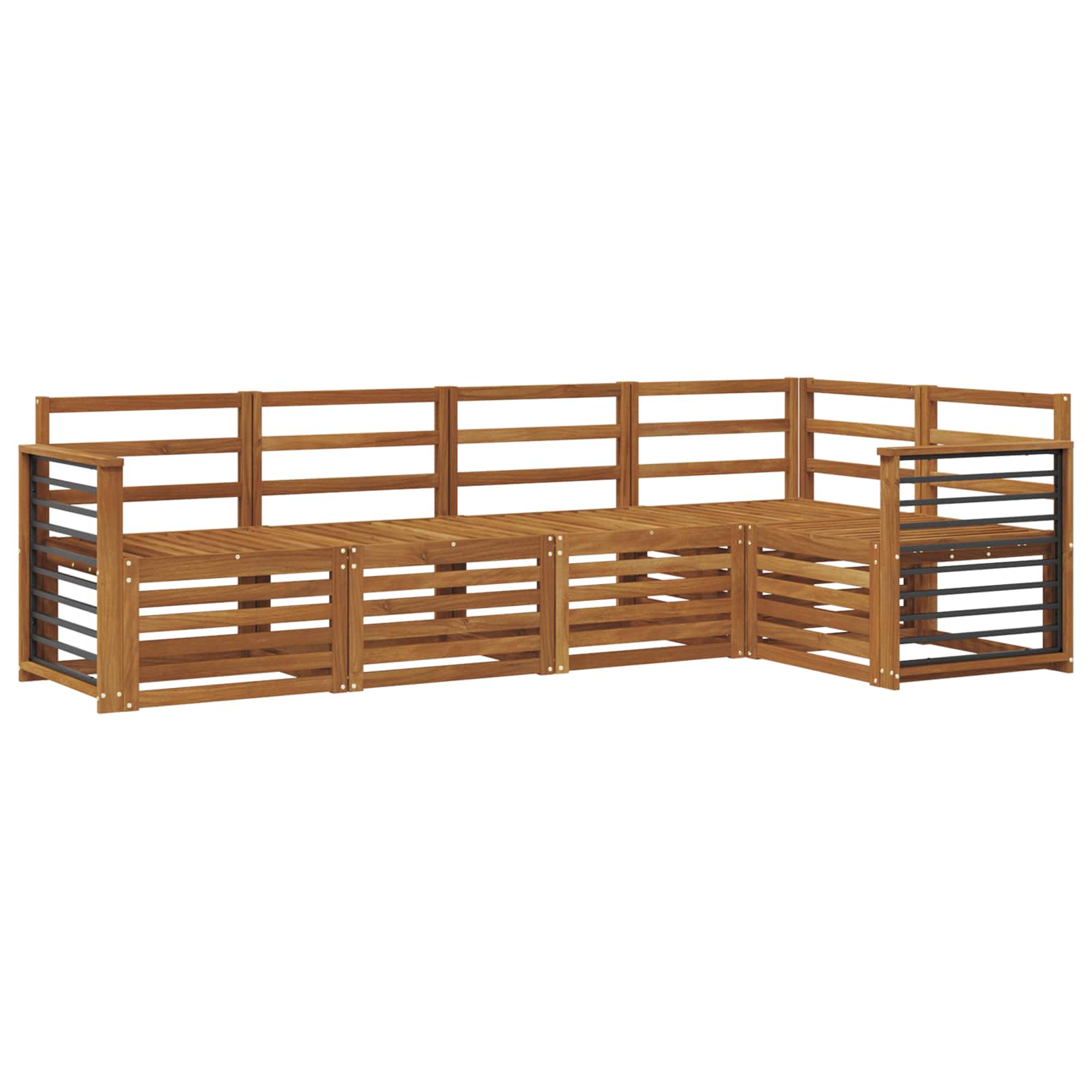 Setovi sofa 5 pcs Prirodna Čvrsto drvo akacije