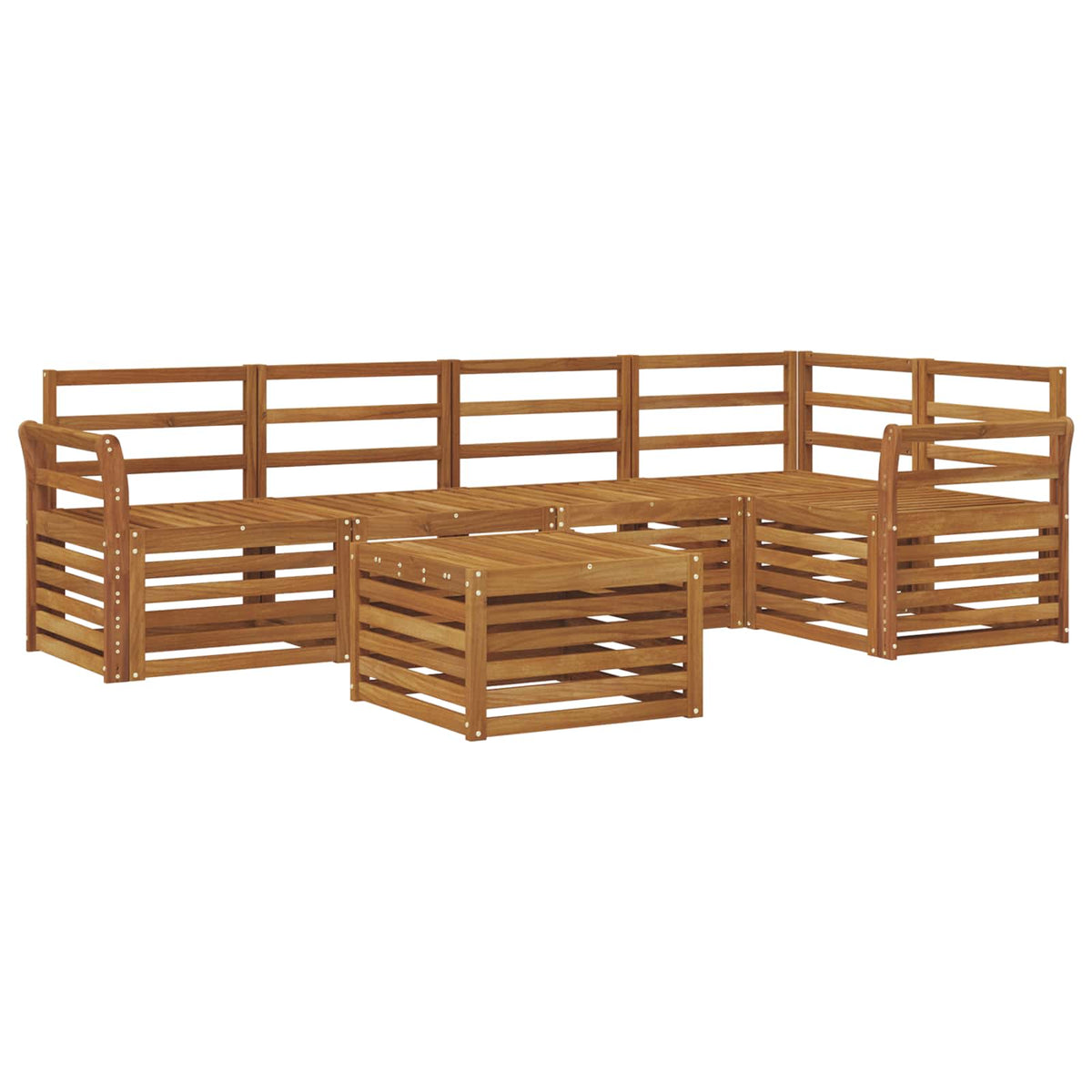 Set vanjskih sofa 6 kom. Prirodna Poliester