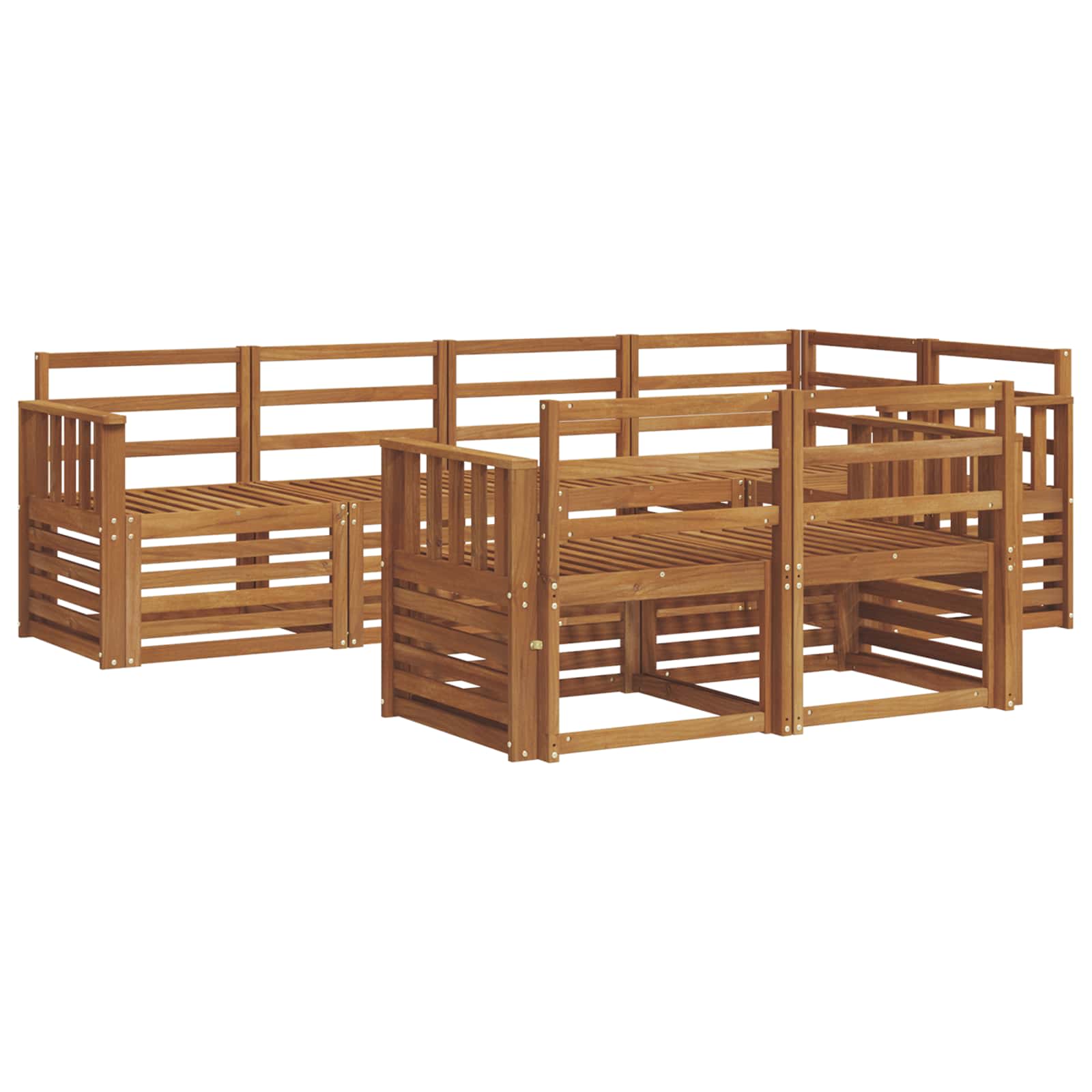 Set vanjskih sofa 7 pcs Prirodna Poliester