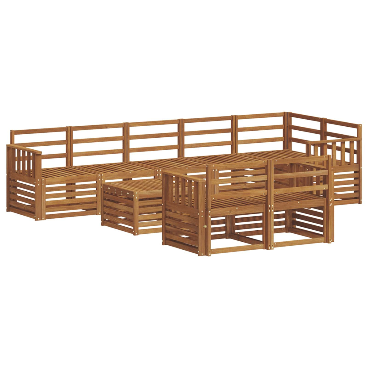 Set vanjskih sofa 9 kom. Prirodna Poliester