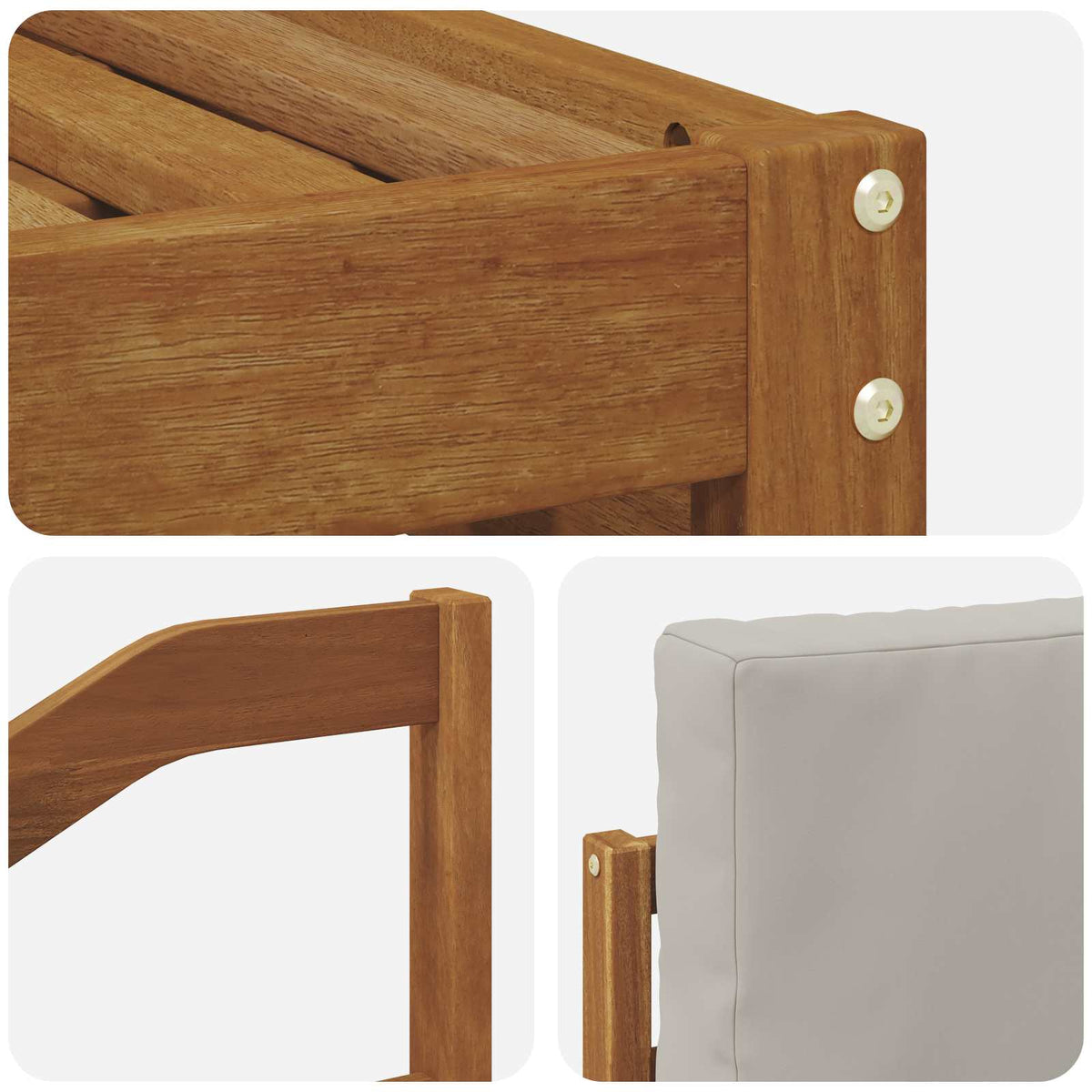 Set vanjskih sofa 9 kom. Prirodna i svijetlo siva Poliester