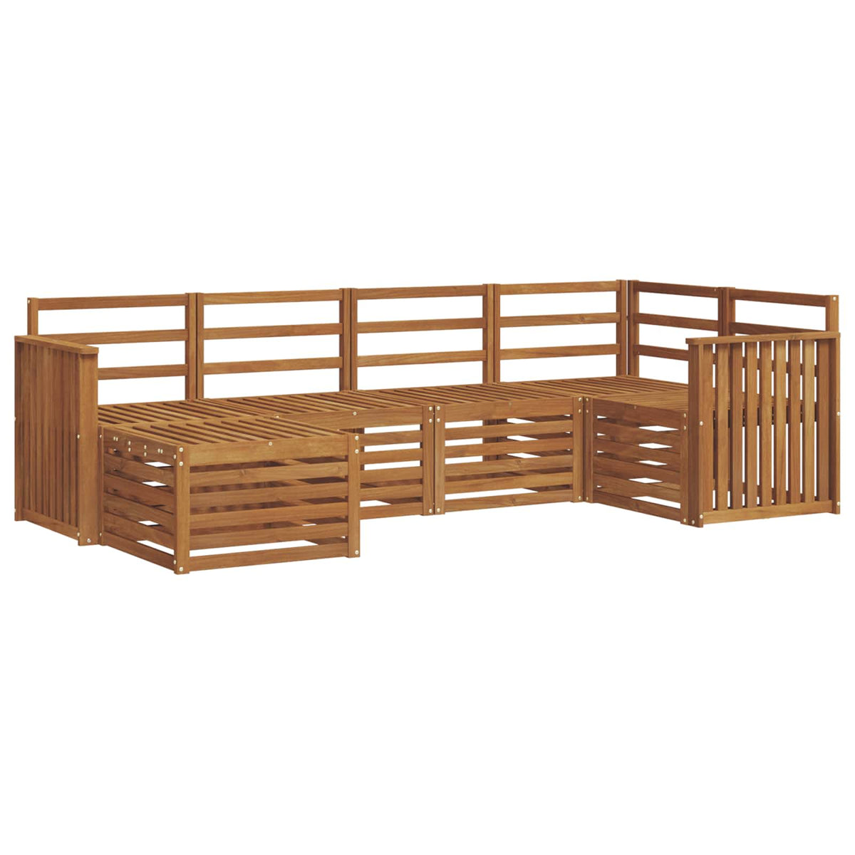 Set vanjskih sofa 6 kom. Prirodna Poliester 247 x 128,5 x 73 cm