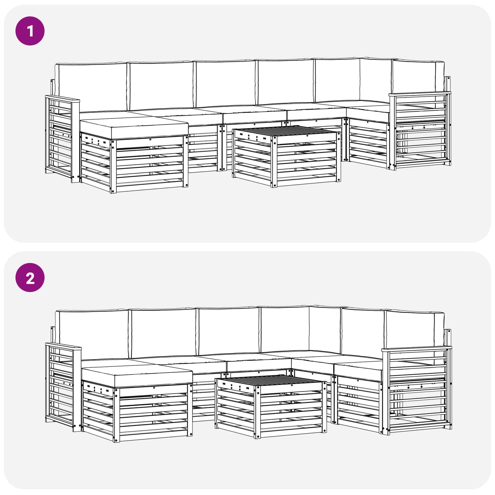 Set vanjskih sofa 8 pcs Prirodna i bež Čvrsto drvo akacije