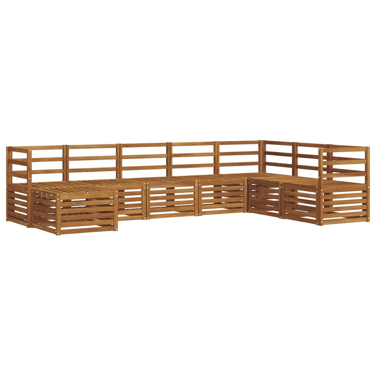Set vanjskih sofa 8 kom. Prirodna Smeđa 304 x 185,5 x 73 cm