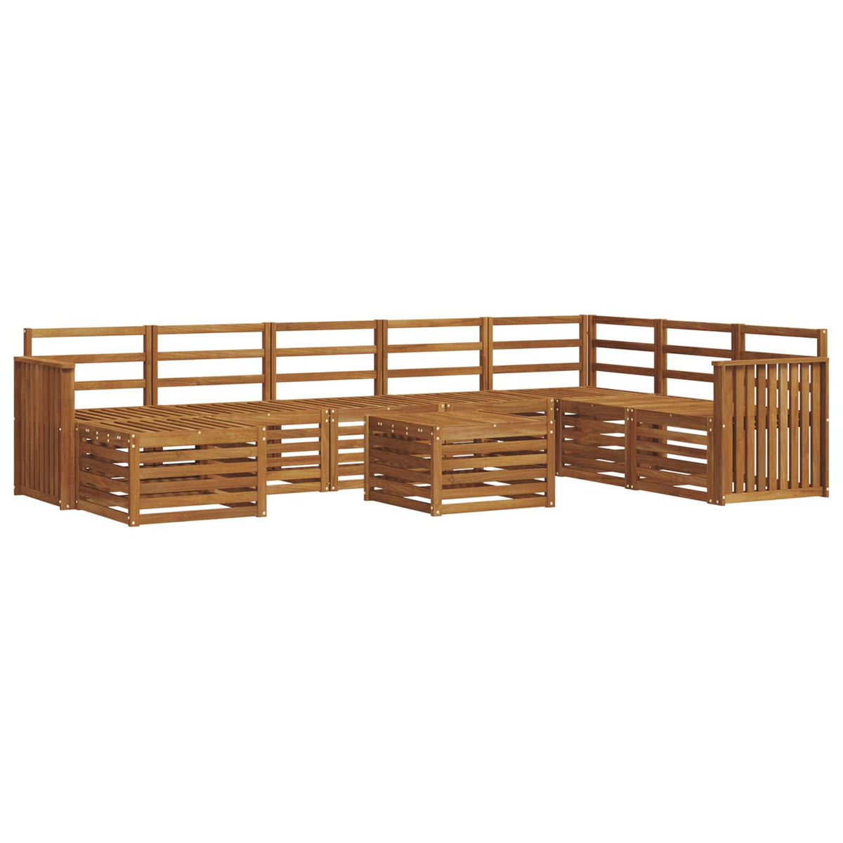 Set vanjskih sofa 9 kom. Prirodna