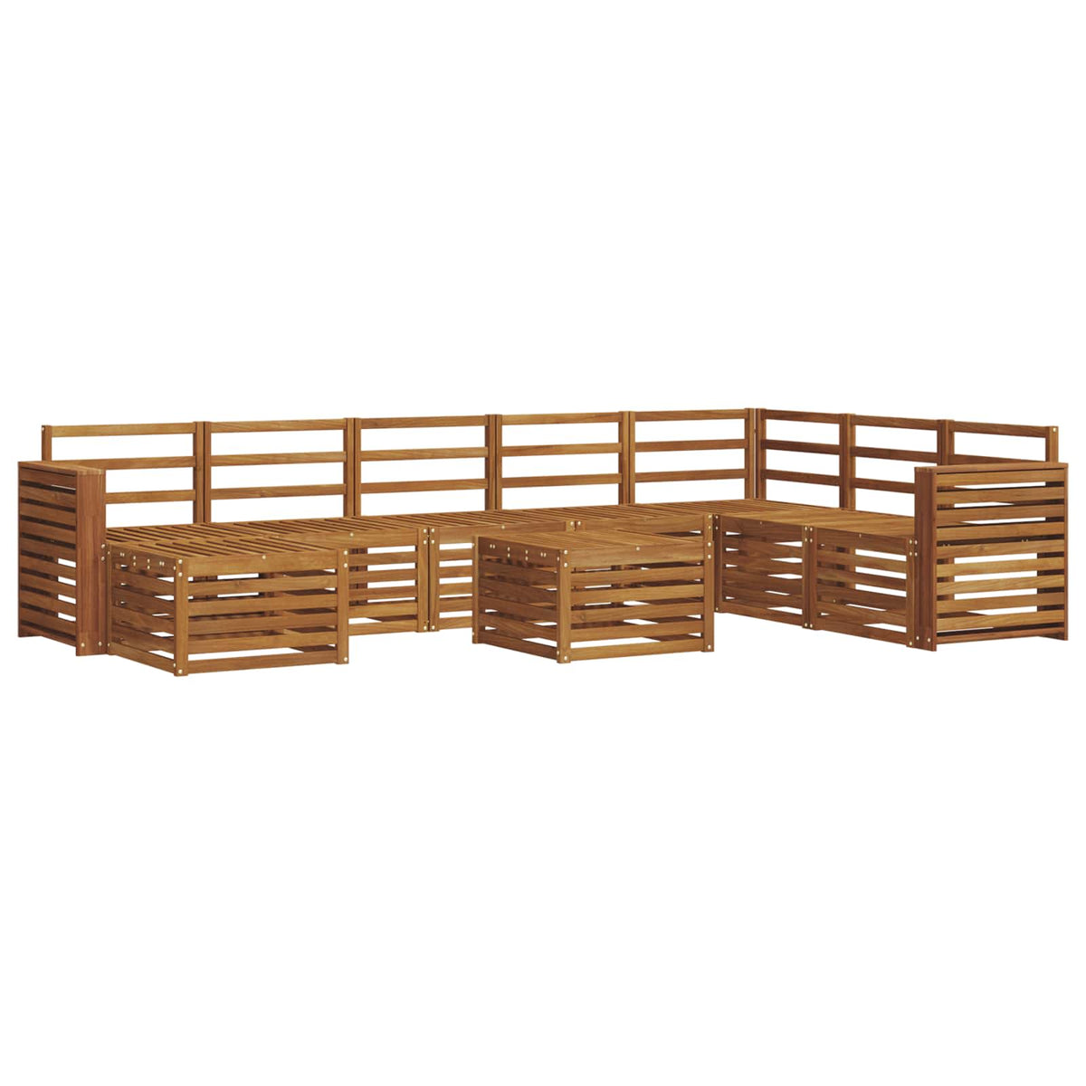 Set vanjskih sofa 9 kom. Prirodna