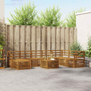 Set vanjskih sofa 9 kom. Prirodna