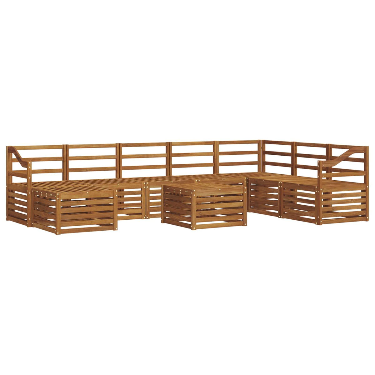 Set vanjskih sofa 9 kom. Prirodna
