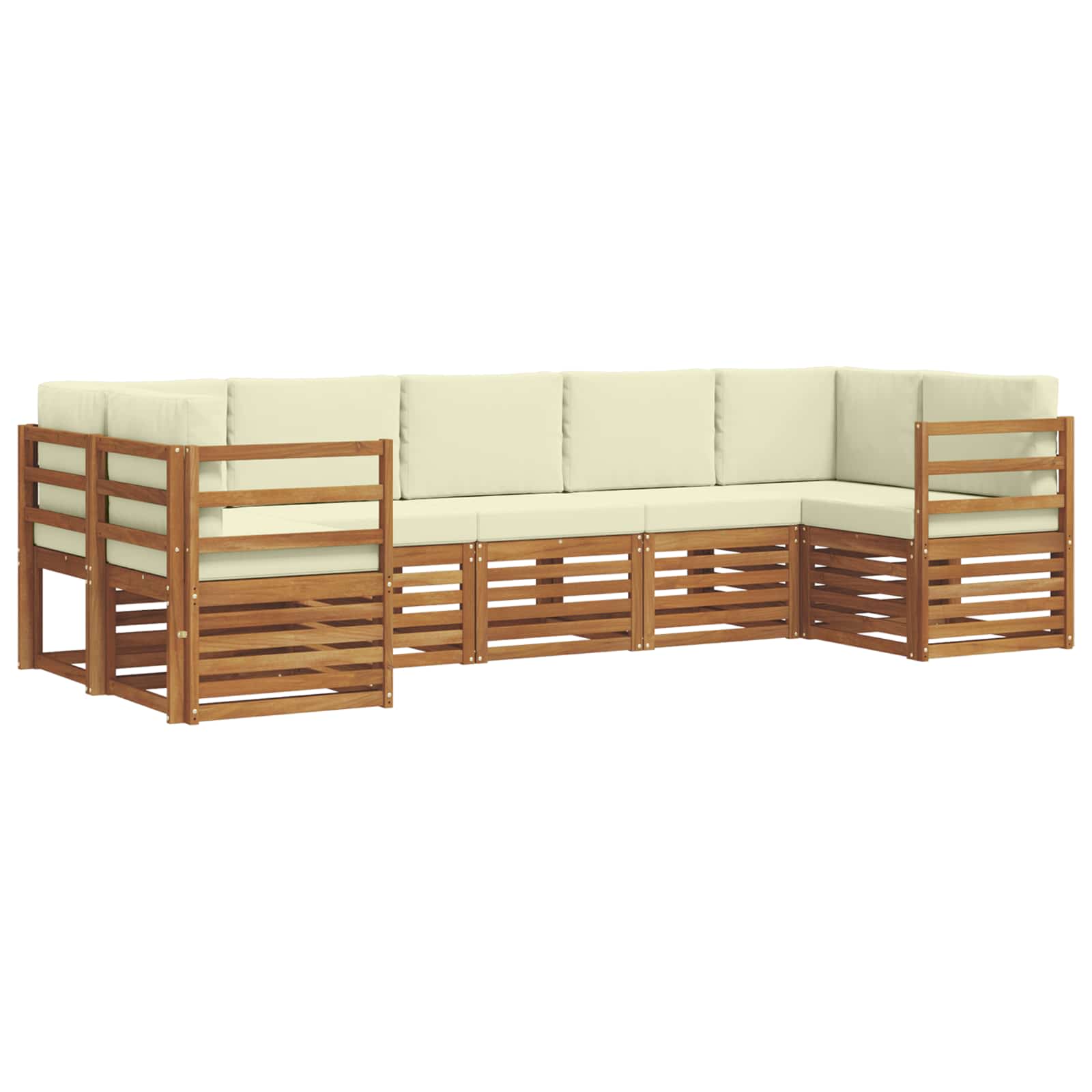 Set vanjskih sofa 7 pcs Prirodna i krem