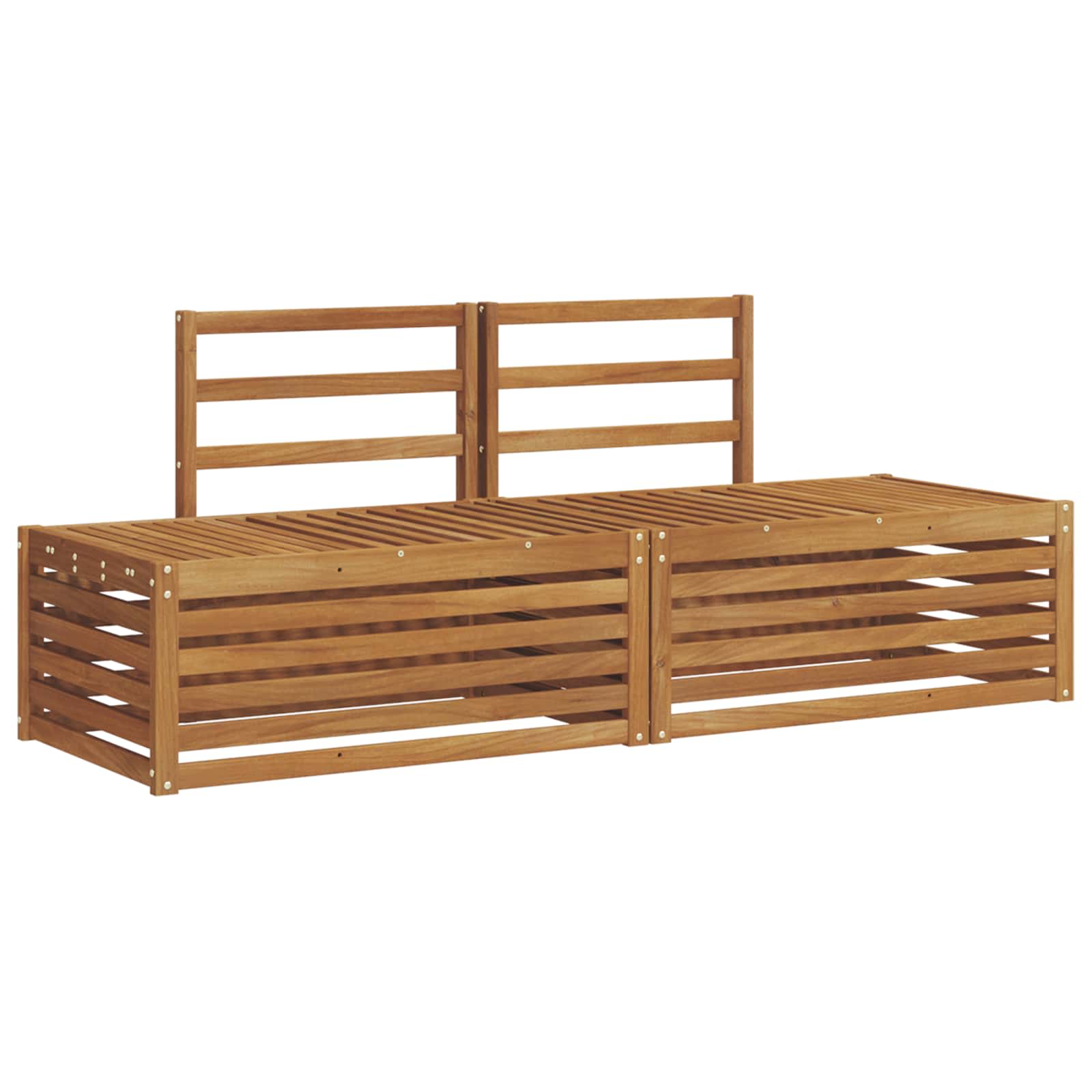 Set vanjskih sofa 2 Komad Prirodna 182,5 x 63 x 73 cm