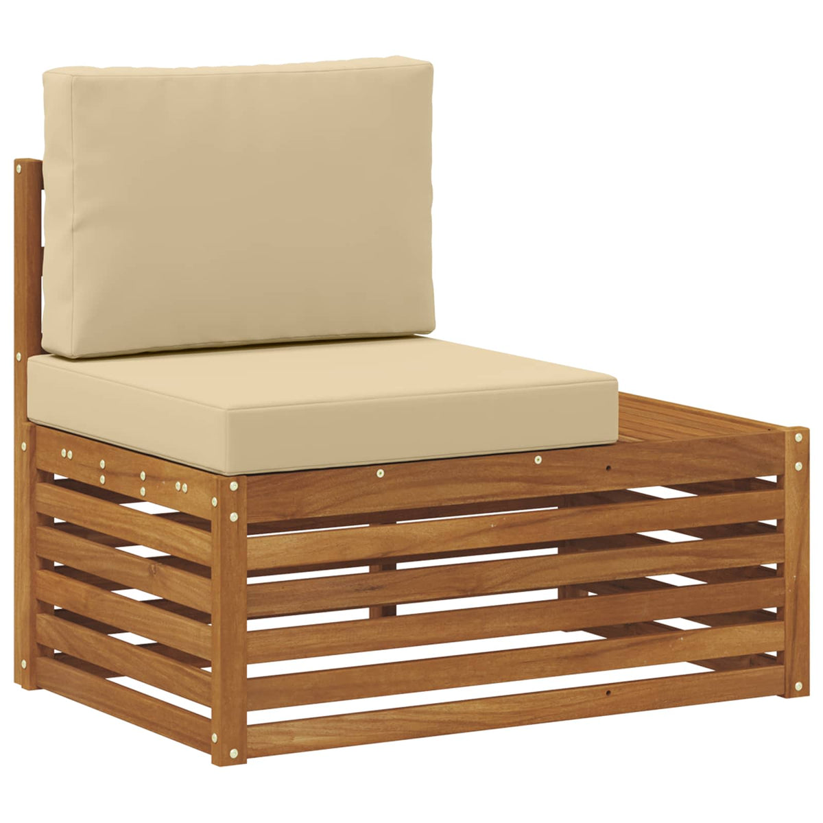 Set vanjskih sofa s jastukom 2 Komad Prirodna i bež