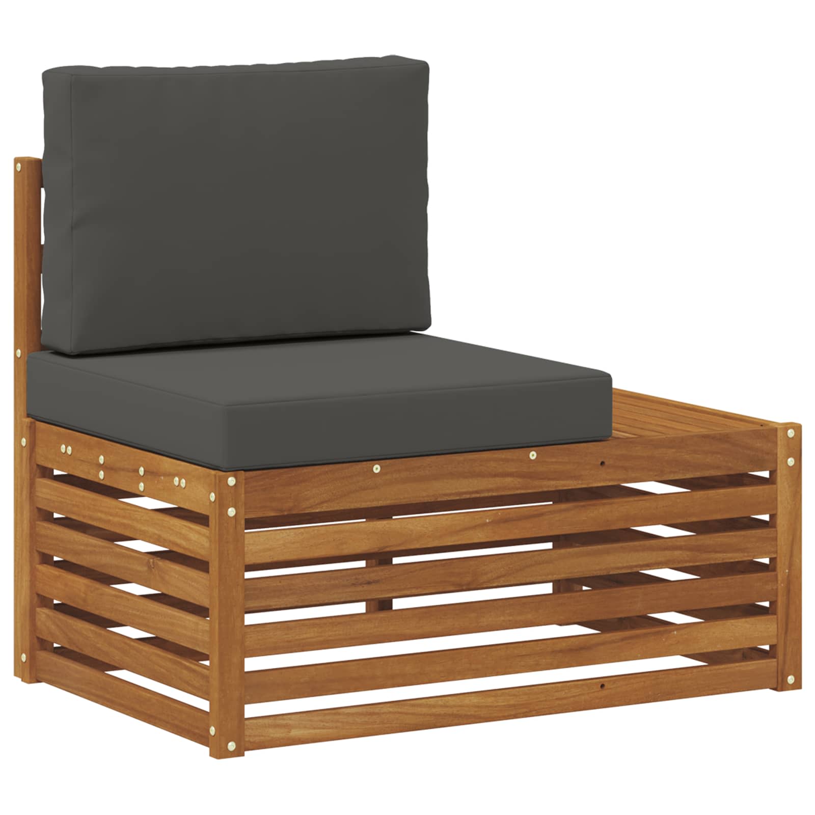 Set vanjskih sofa Prirodna i antracit 59 x 59 x 37 cm