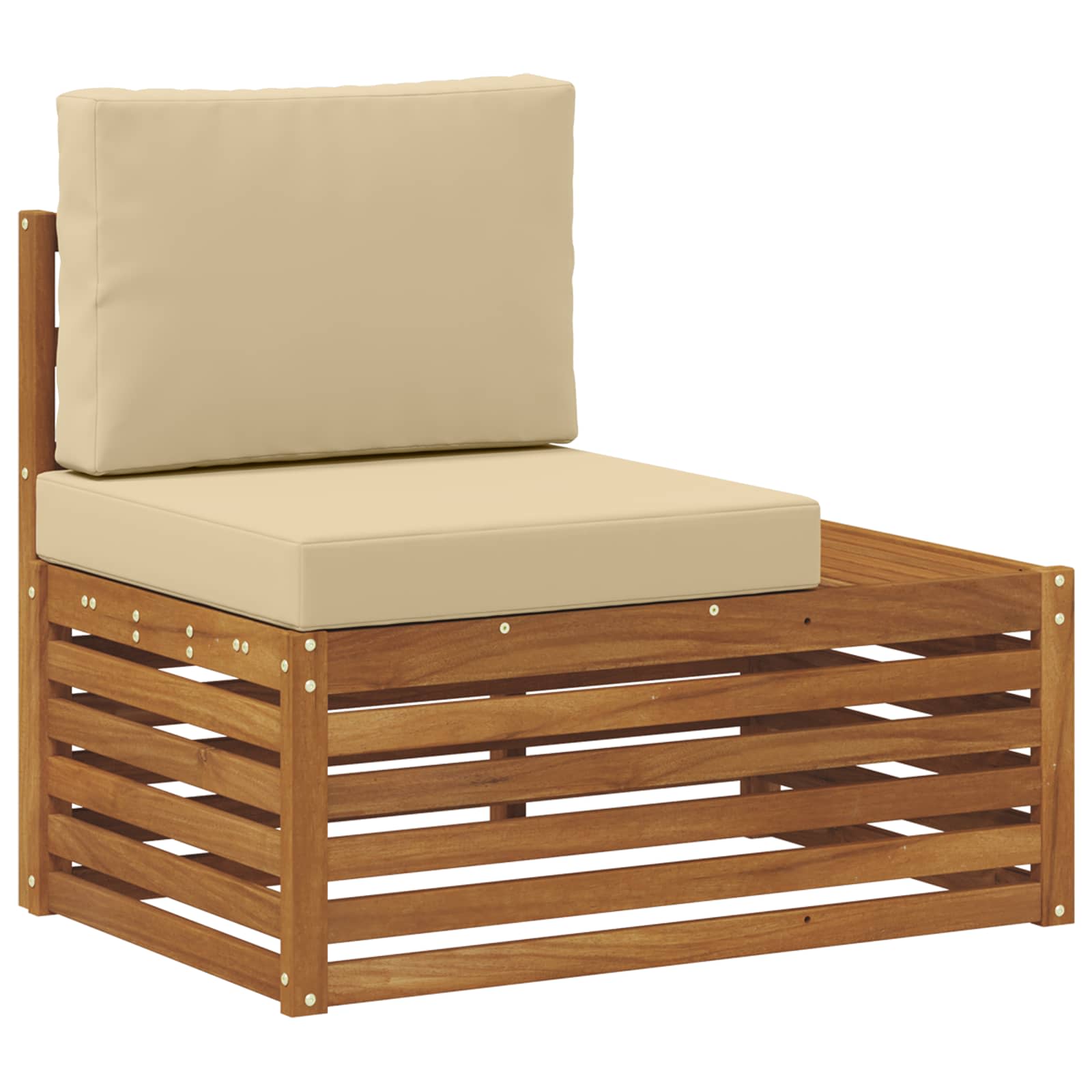 Set vanjskih sofa s jastukom 4 Komad Prirodna i bež