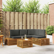 Set vanjskih sofa Prirodna i antracit 59 x 59 x 37 cm