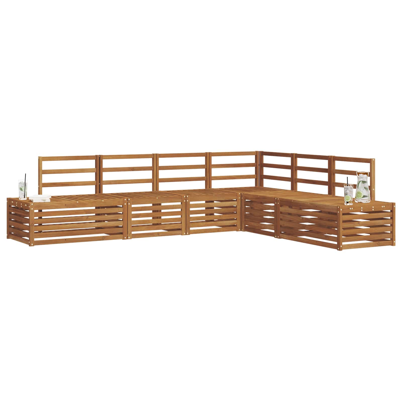 Set vanjskih sofa Prirodna 273 x 213,5 x 73 cm