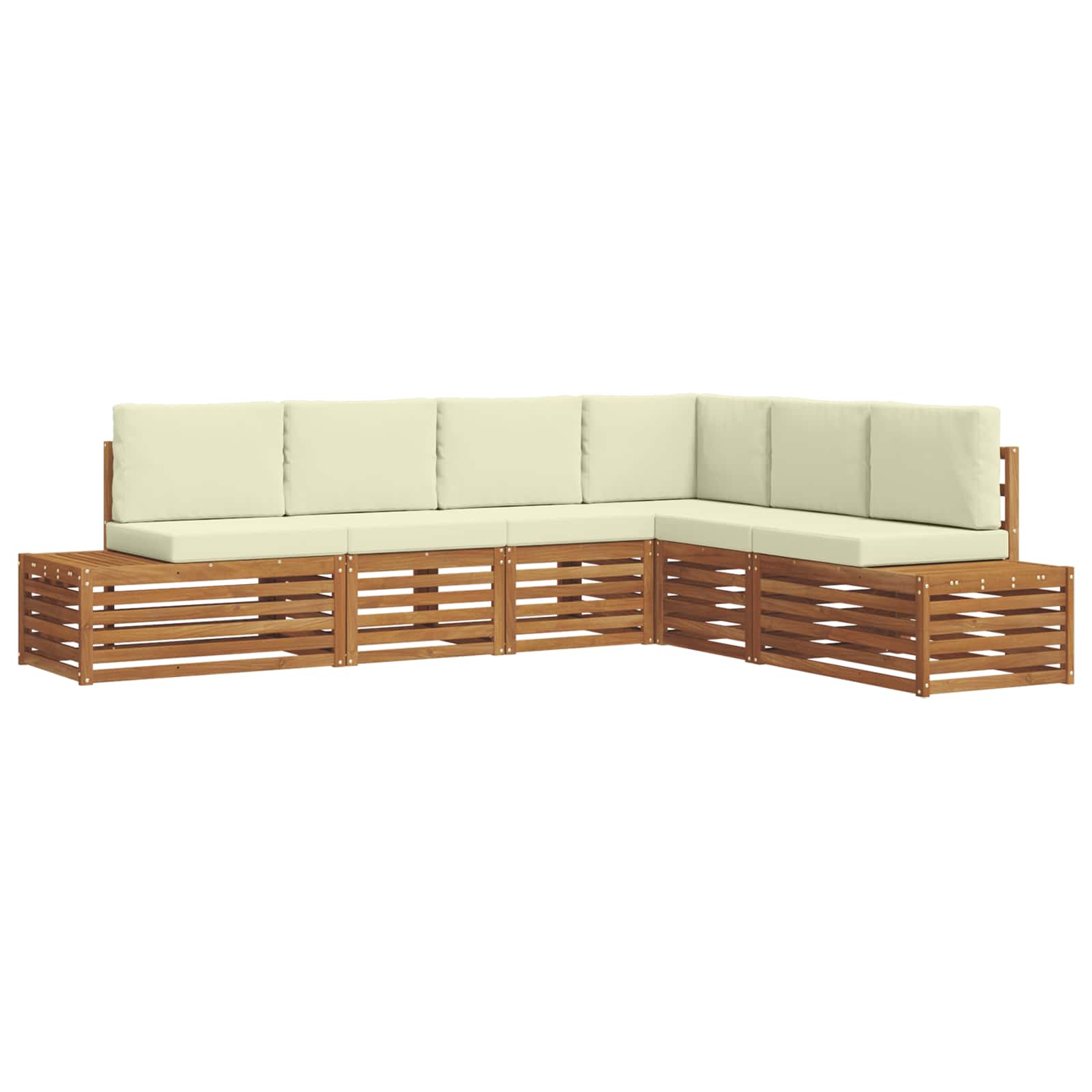 Set vanjskih sofa Prirodna i krem 273 x 213,5 x 73 cm