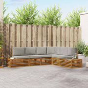 Set vanjskih sofa Prirodna i svijetlo siva 273 x 213,5 x 73 cm