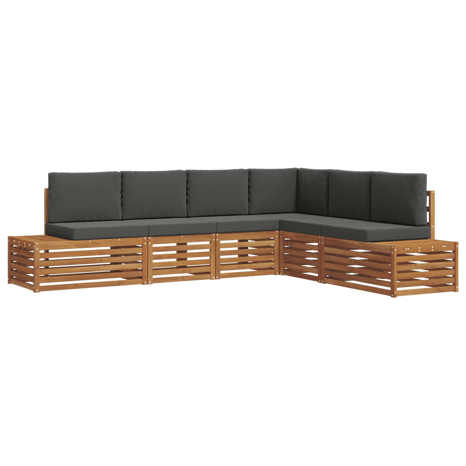 Set vanjskih sofa Prirodna i antracit 273 x 213,5 x 73 cm
