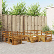 Set vanjskih sofa 10 kom. Prirodna