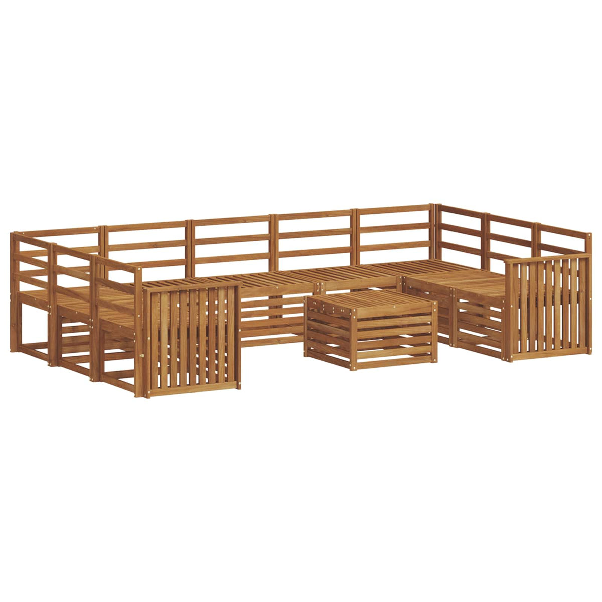 Set vanjskih sofa 10 kom. Prirodna