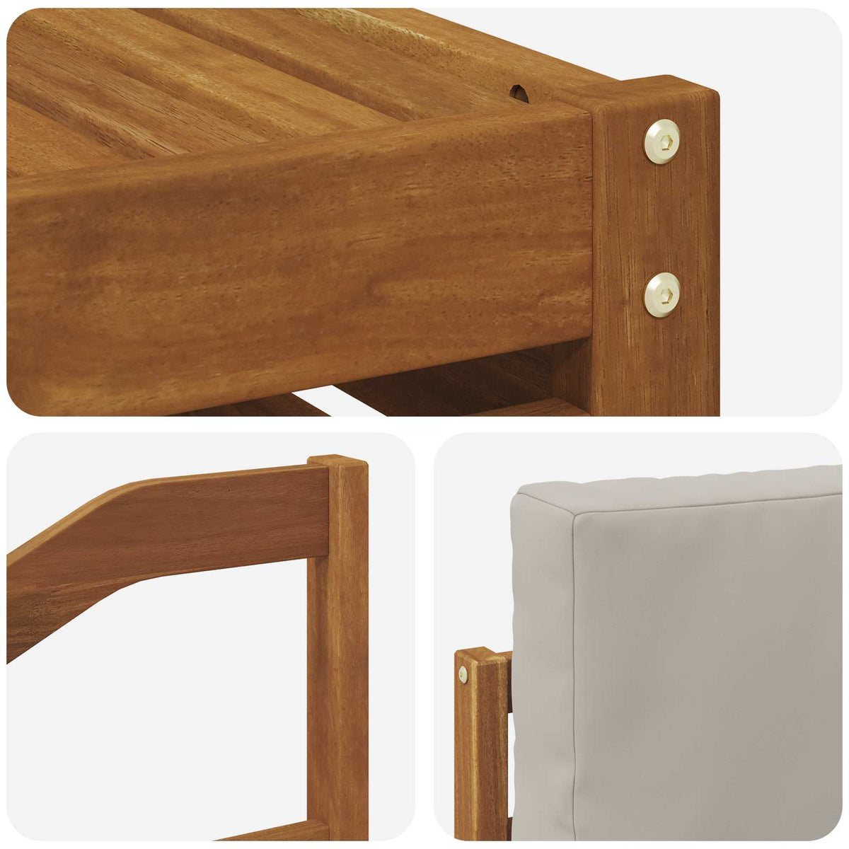 Set vanjskih sofa 10 kom. Prirodna i svjetlosiva